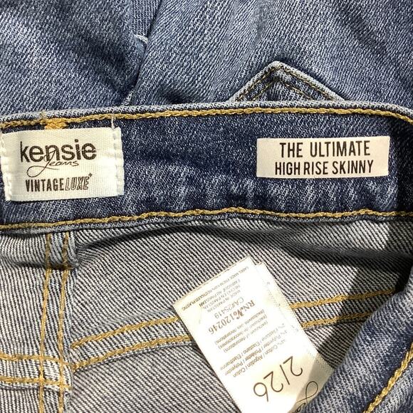 Kensie Jeans High Rise Skinny Jeans Women’s 2/26 — Distressed, Casual, Luxe - Picture 3 of 8